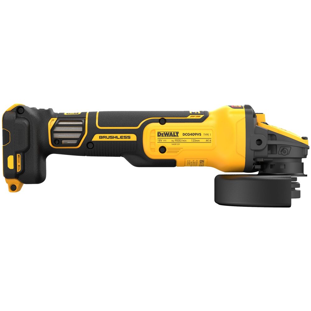 Шлифмашина угловая аккумуляторная DEWALT DCG409VSN-XJ