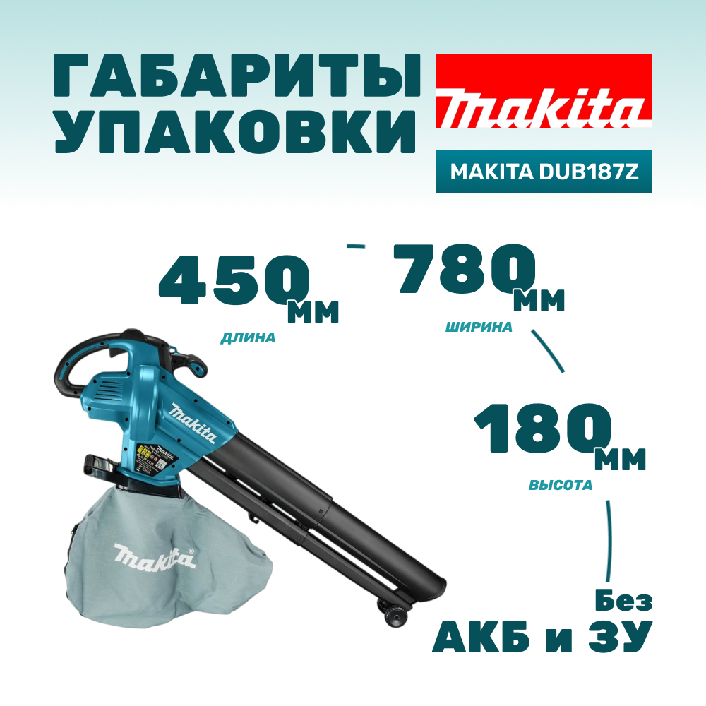 Воздуходувка аккумуляторная MAKITA DUB187Z (без АКБ и ЗУ)