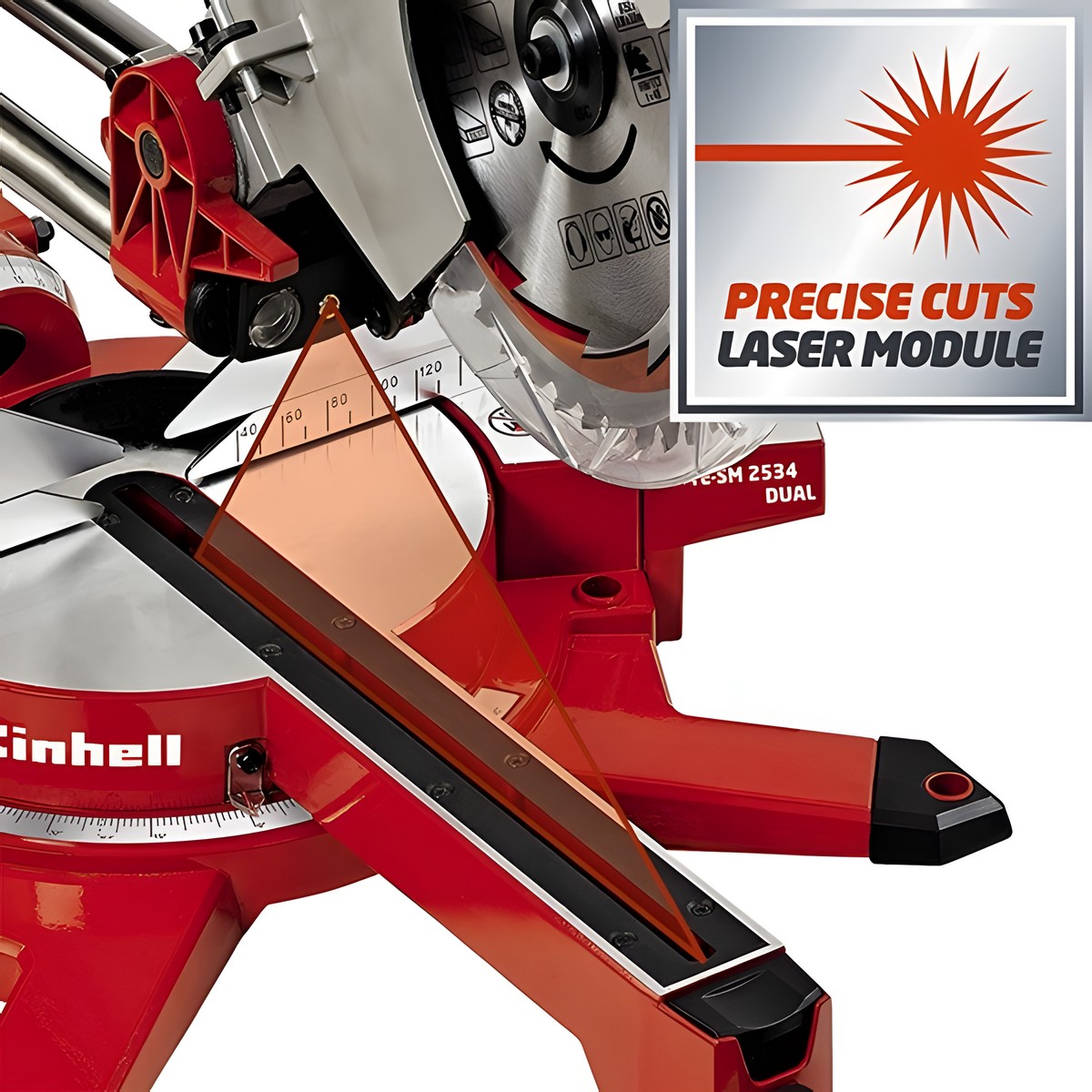Пила торцово-усовочная Einhell TE-SM 2534 Dual, с протяжкой 4300870