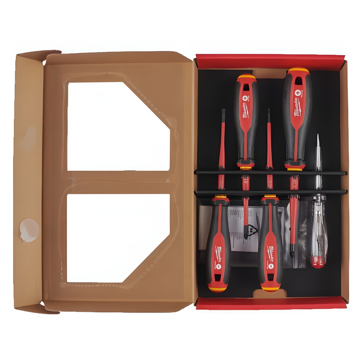 Набор отверток VDE PZ/SL (трехгранная рукоятка) + тестер напряжения, 5 пр. MILWAUKEE 4932478737