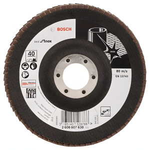 Круг лепестковый 125 мм P40 Best for Inox BOSCH 2608607638