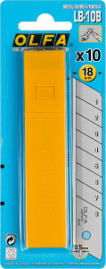 Лезвия для ножа 18 мм (10 шт., сегментированные) OLFA OL-LB-10B