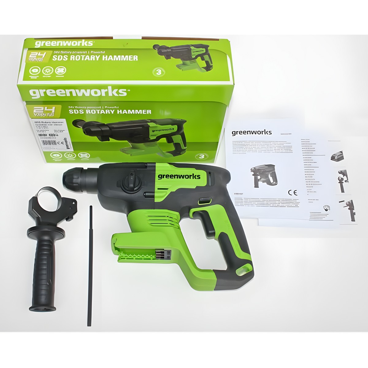 Перфоратор аккумуляторный GREENWORKS GD24SDS2 (без АКБ и ЗУ) 3803007