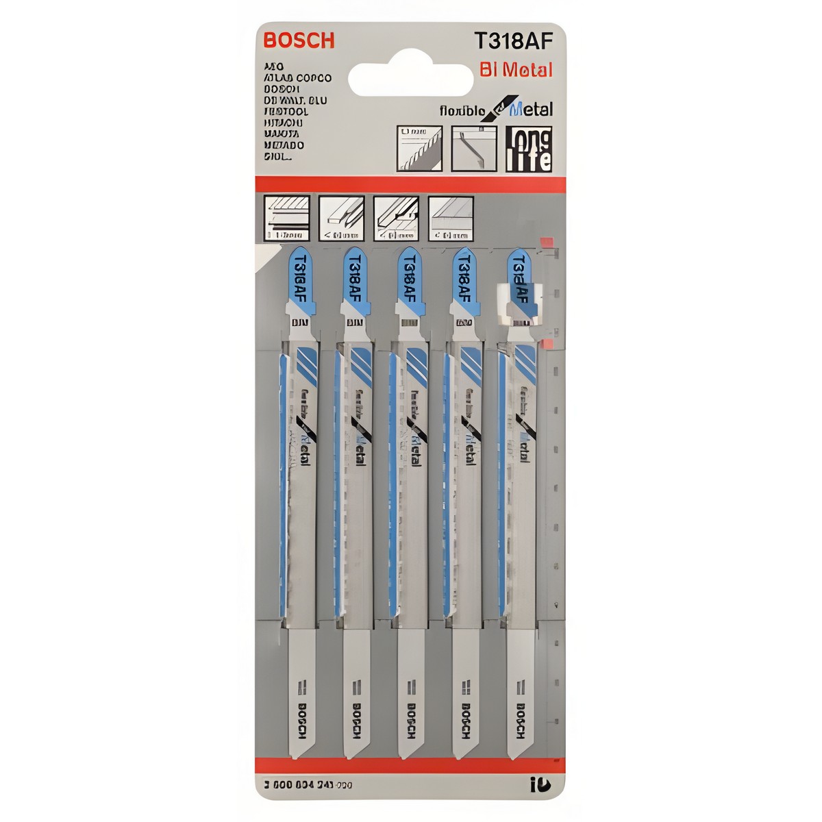 Полотно пильное T 318 AF Flexible for Metal (5 шт.) BOSCH 2608634241
