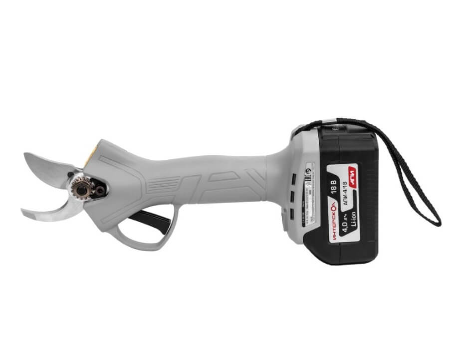 Секатор аккумуляторный ИНТЕРСКОЛ СА-30/18В (1 АКБ х 2.0 Ah, ЗУ, кейс)