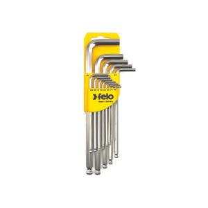 Набор ключей Г-образных удлиненных, 13 шт. (HEX .050''-3/8'', шаровое окончание) FELO 37513011