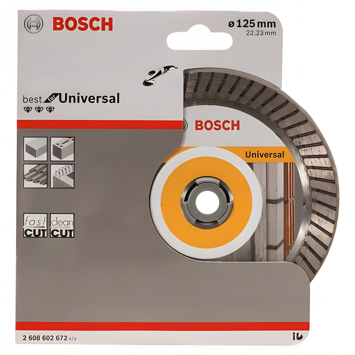 Диск алмазный 125 х 22.2 мм Best for Universal Turbo BOSCH 2608602672