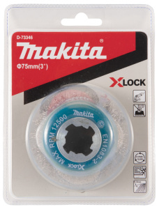 Щетка чашечная 75 мм (для УШМ, X-Lock, сталь 0.3 мм) MAKITA D-73346