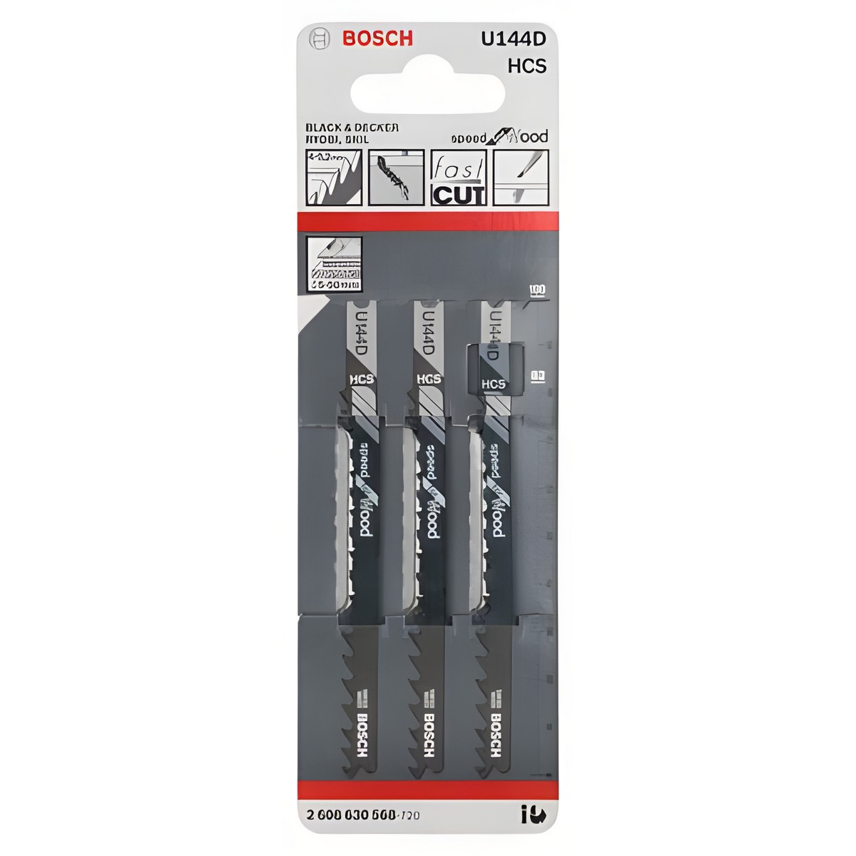 Полотно пильное U 144 D Speed for Wood (3 шт.) BOSCH 2608630568