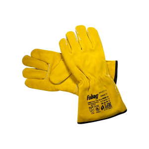 Краги сварочные на подкладке, с кевларовой нитью, желтые FWGK 10Y FUBAG 641176