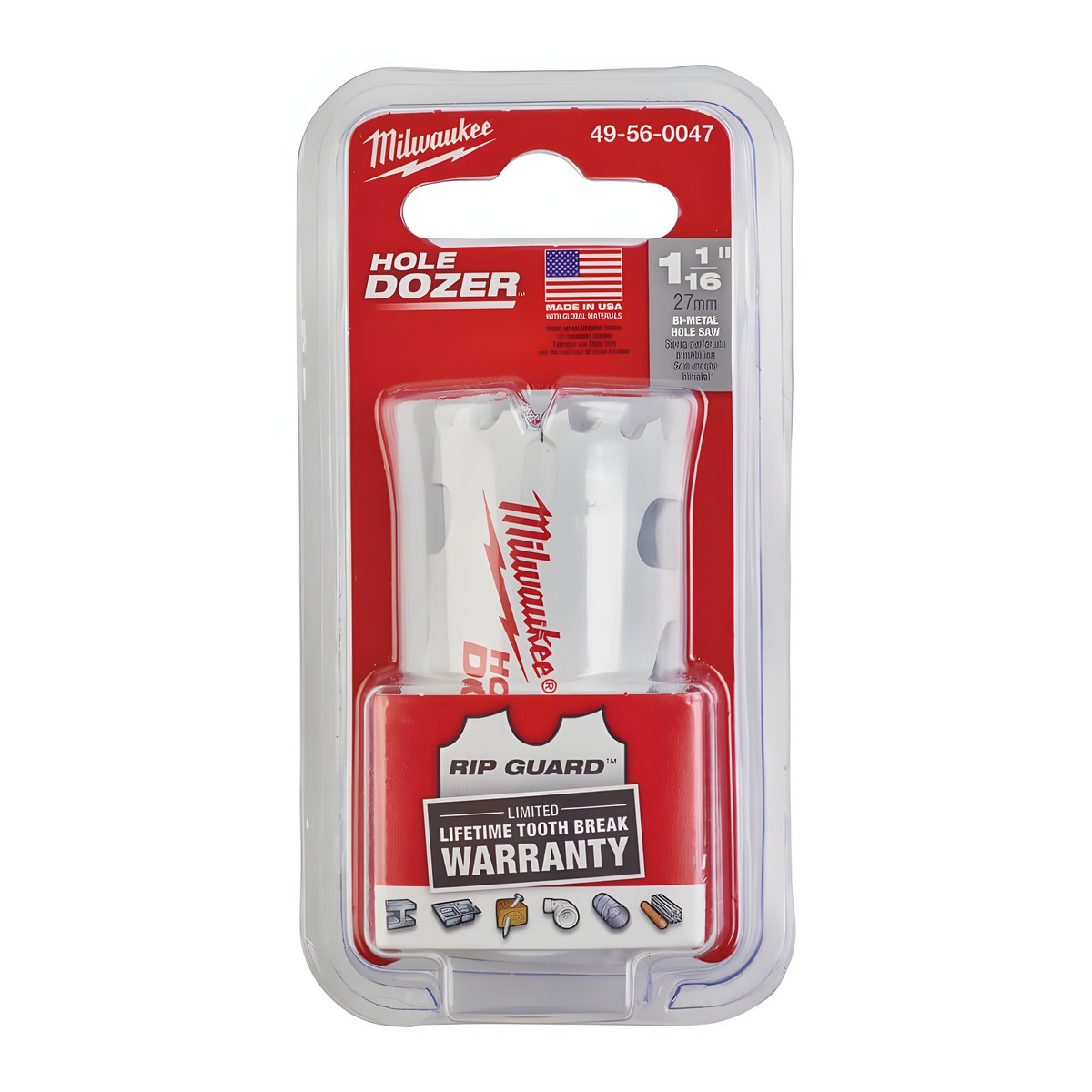 Коронка Bi-Metal 27 мм MILWAUKEE 49560047