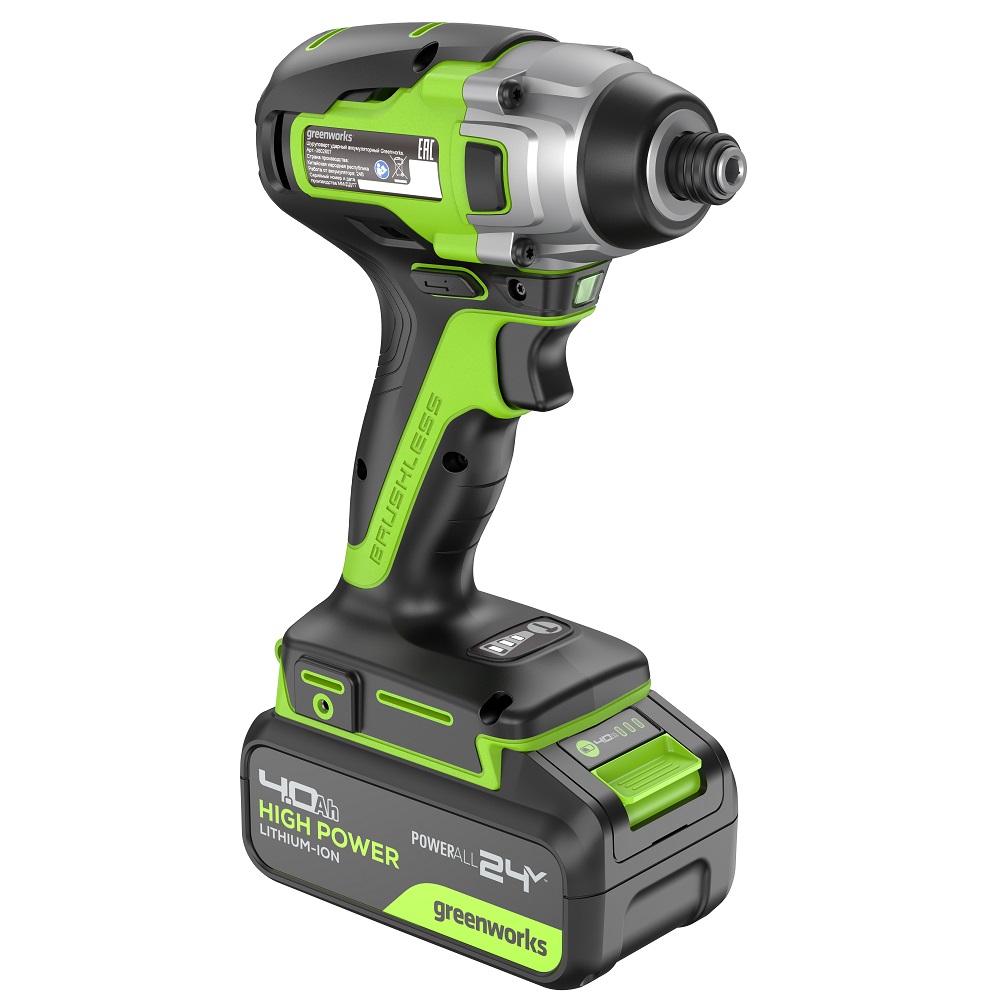 Винтоверт аккумуляторный ударный GREENWORKS GD24ID3K4 3802807CUB