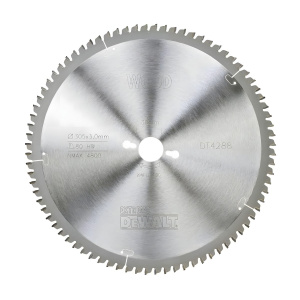 Диск пильный 305 х 30 мм 80T (дерево, фанера, МДФ) DeWalt DT4288