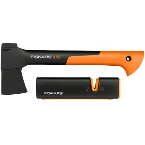 Топор туристический Х7-XS Fiskars (640 гр., 355 мм) + точилка 129048/1020183