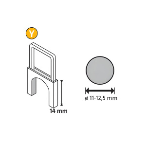 Скобы для кабеля (тип Y, 350 шт., для J-019OKY) NOVUS 042-0744