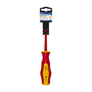 Отвертка диэлектрическая FL/PZ 1 х 80 мм (двухкомпонентная рукоятка) Ultra Grip КОБАЛЬТ 799-727