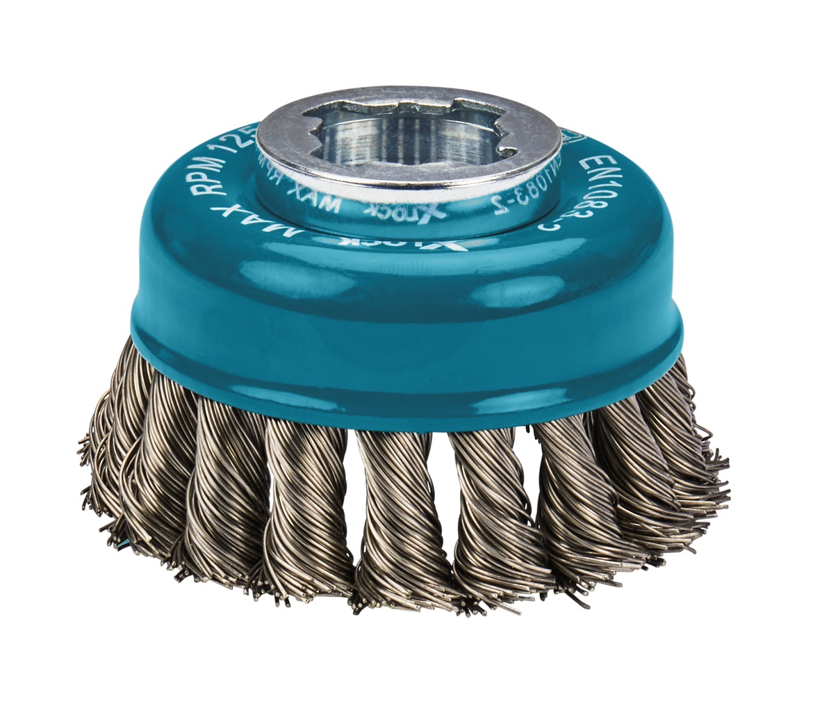 Щетка чашечная 80 мм (для УШМ, X-Lock, витая сталь 0.5 мм) MAKITA D-73330