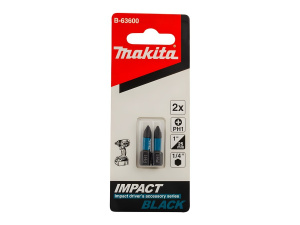 Бита PH 1 х 25 мм C-form (2 шт.) Impact Black MAKITA B-63600