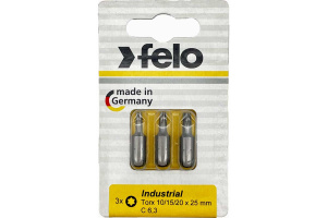 Биты, 3 шт. (TX 10/15/20 х 25 мм, блистер) FELO 02693116