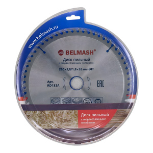 Диск пильный 250 х 3.0/1.8 х 32/30 мм 60Т (дерево) BELMASH RD132A