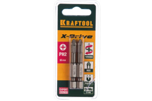 Биты PH 2 х 50 мм (2 шт., торсионные) X-Drive KRAFTOOL 26121-2-50-2