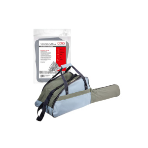 Чехол-сумка для бензопилы COFRA RC-5114 (410х265х250 мм + 400х130 мм для шины,голуб/хаки,синтетика)