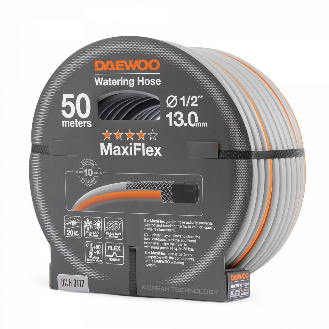 Шланг MaxiFlex 50 м, 1/2'' (13 мм) DWH 3117 DAEWOO