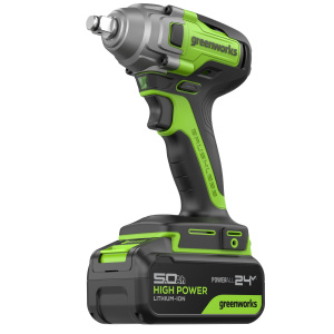 Гайковерт аккумуляторный ударный GREENWORKS GD24IW400K5 3802907CUG