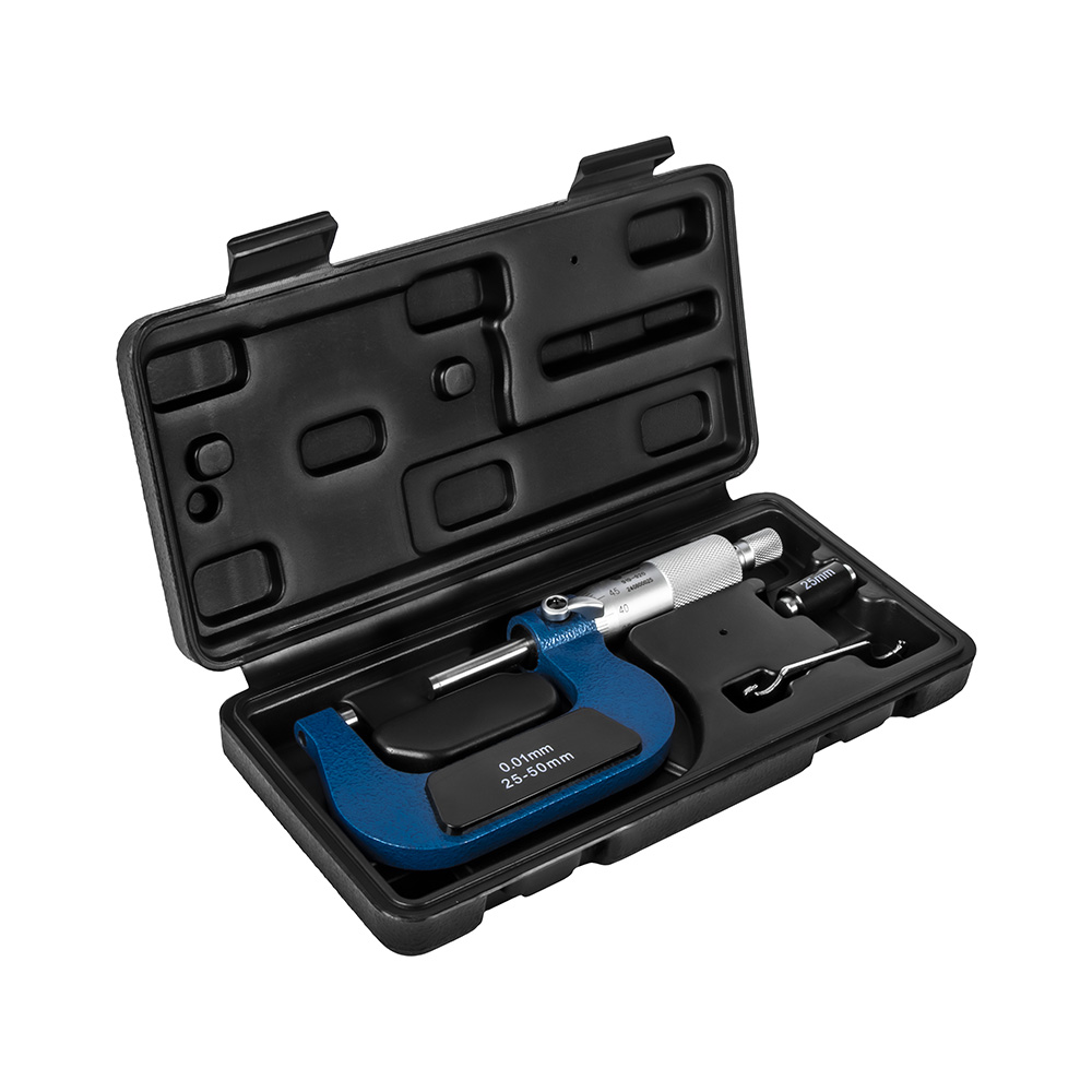 Микрометр механический 25 - 50 мм (точность 0,01 мм, кейс) КОБАЛЬТ 919-920