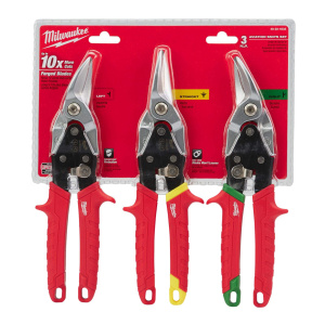 Набор ножниц по металлу, 3 шт. (левый, правый, прямой резы) MILWAUKEE 48224533