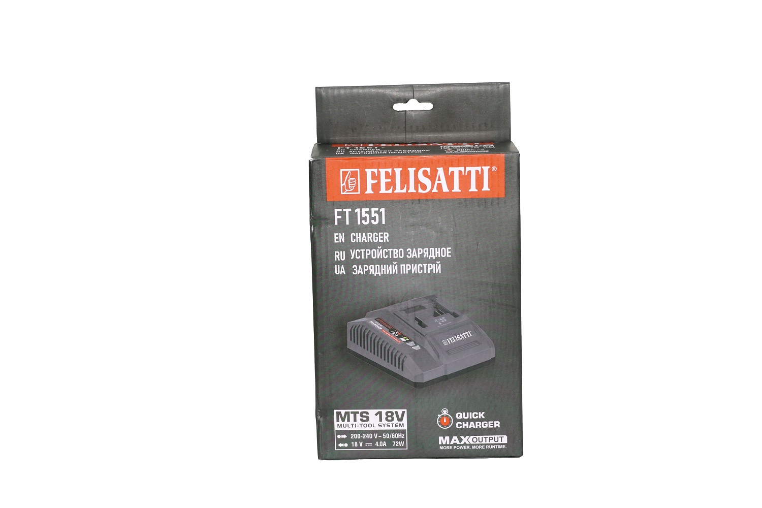 Зарядное устройство FELISATTI FT1551 (18 В 4.0 A/ч, с вентилятором)