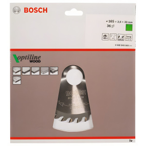 Диск пильный 165 х 30 мм 36T STD for Wood BOSCH 2608640603