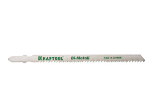 Полотна для лобзика KRAFTOOL T345XF, EU-хвост., по дереву, шаг 1,8-2,5 мм, 110 мм (2 шт.) 159505-U