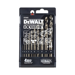 Набор сверл по металлу 10 шт. (1-10 мм) Extreme DeWalt DT5935