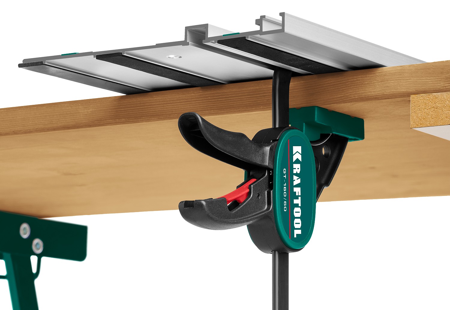 Струбцина 160 мм, для направляющих шин, быстрозажимная, универсальная KRAFTOOL GT-160/60 32237