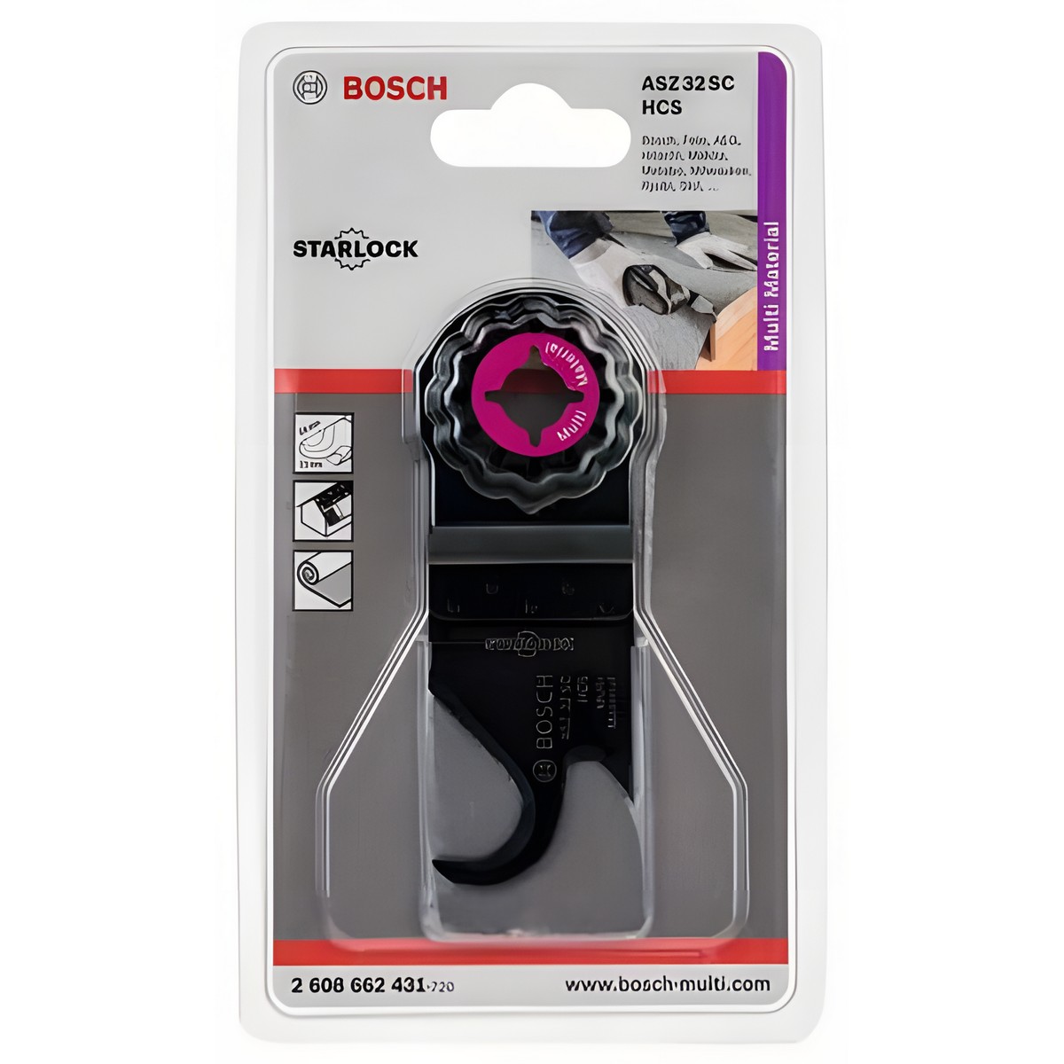 Нож многофункциональный HCS ASZ 32 SC Multi Material (1 шт.) BOSCH 2608662431