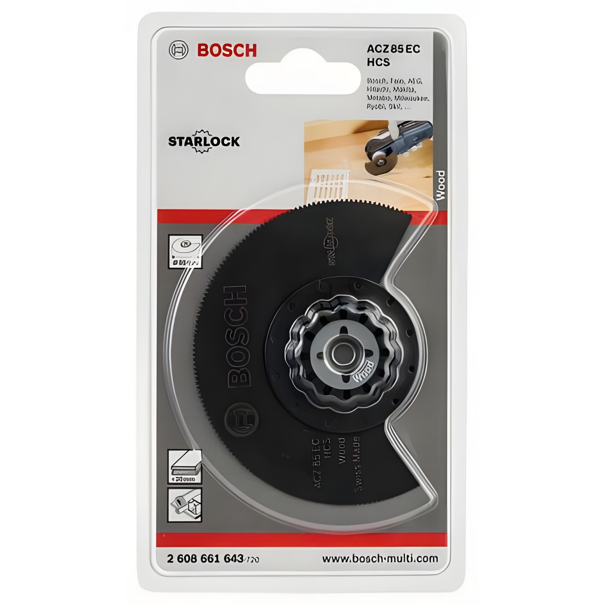 Диск пильный сегментированный HCS ACZ 85 EC Wood (1 шт.) BOSCH 2608661643