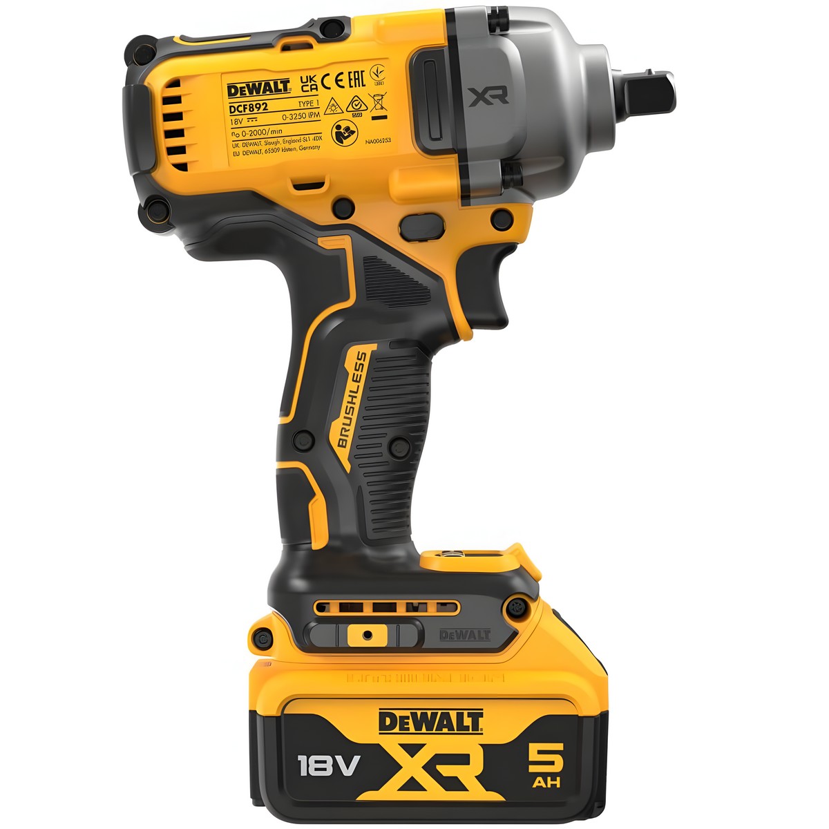 Гайковерт аккумуляторный ударный DEWALT DCF892P2T-QW