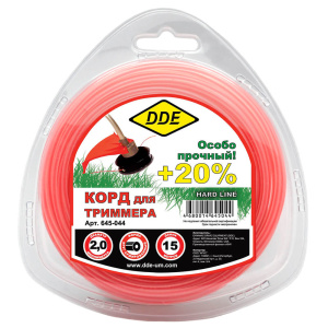 Корд 2.0 мм х 15 м (круглый, армированный) Hard line DDE 645-044
