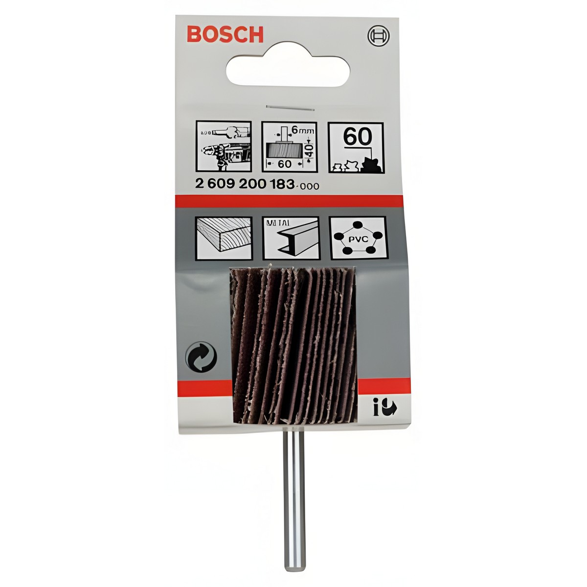 Валик шлифовальный ламельный 40 х 60 мм P60 BOSCH 2609200183