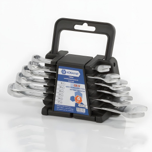 Набор ключей комбинированных 6 шт. (8-17 мм, держатель) КОБАЛЬТ 020101-06