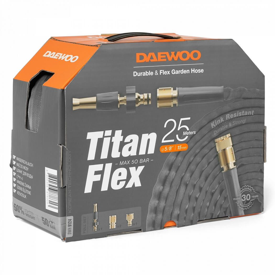 Шланг TitanFlex 25 м, 5/8'' (15 мм) DWH 9124 DAEWOO