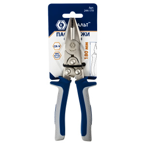 Плоскогубцы рычажные 180 мм КОБАЛЬТ 244-179