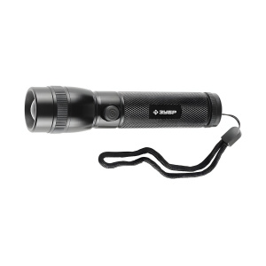 Фонарь светодиодный 1 LED (3 х ААА, черный) ЗУБР Эксперт 56202