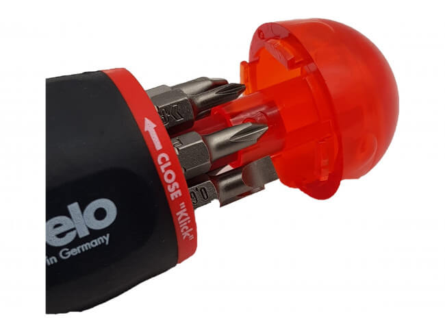 Отвертка с увеличенным магнитным держателем и набором бит, 8 шт. FELO 37604105