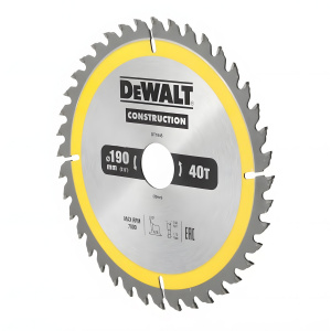 Диск пильный 190 х 30 мм 40T (дерево, фанера, МДФ) DeWalt DT1945