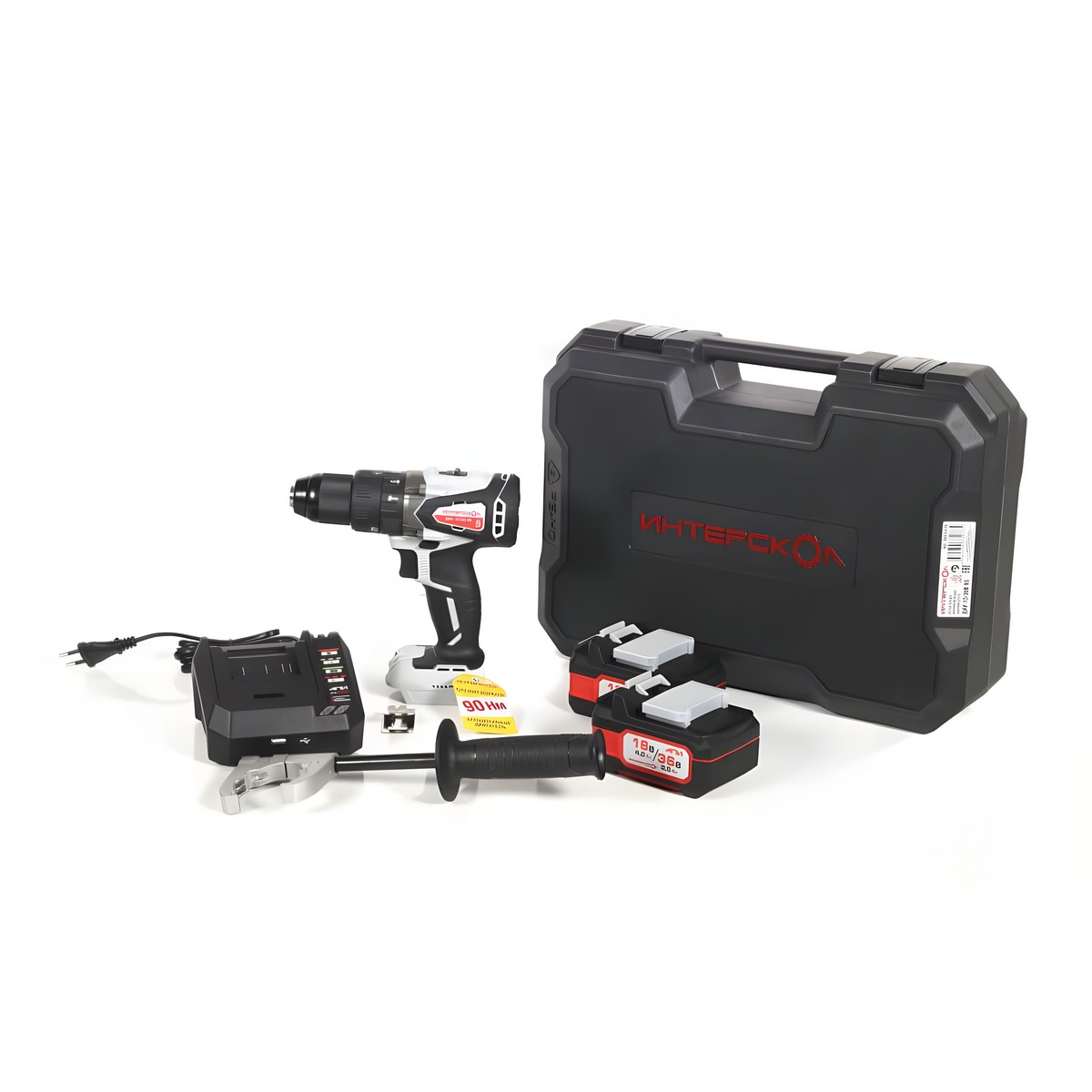 Дрель-шуруповерт аккумуляторная ударная ИНТЕРСКОЛ ДАУ-13/36В 90 АПИ