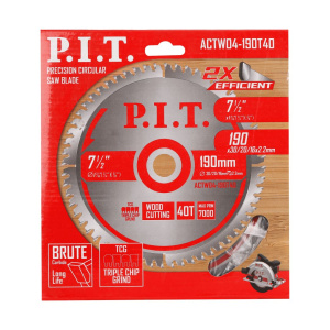 Диск пильный 190x30/20/16x2 мм 40T P.I.T. (ACTW04-190T40)