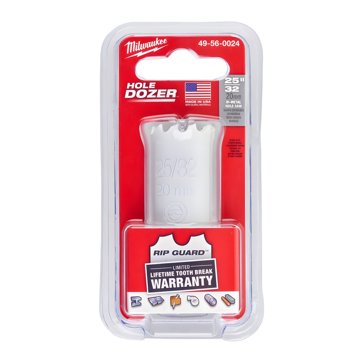 Коронка Bi-Metal 20 мм MILWAUKEE 49560024