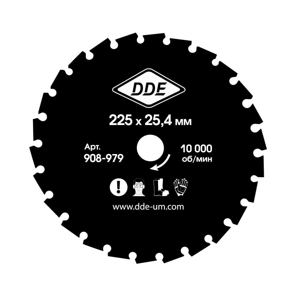 Нож для кустореза DDE WOOD CUT 225х25,4/20 мм, 26 зубьев 908-979